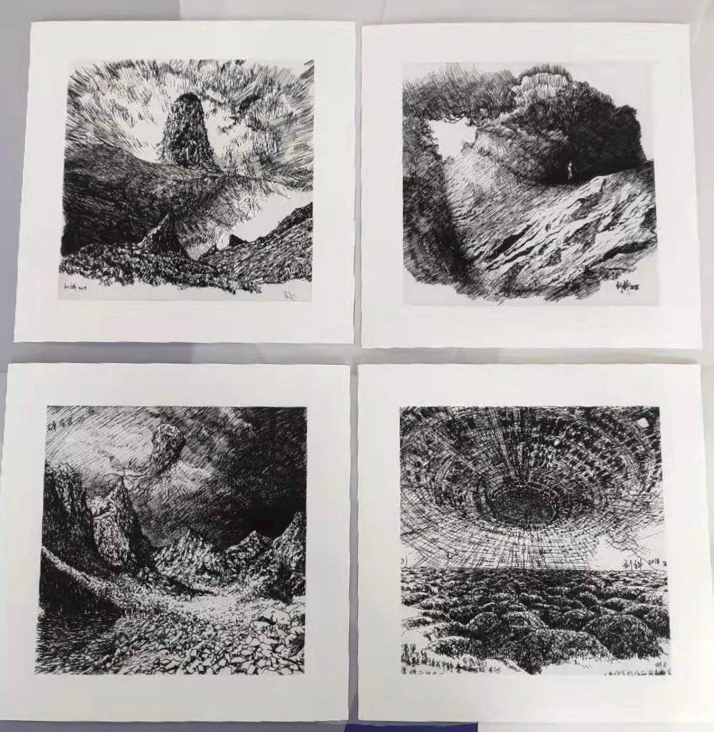 Set of Growth Series No. 1,2,3,4 (print) - Liu Ke